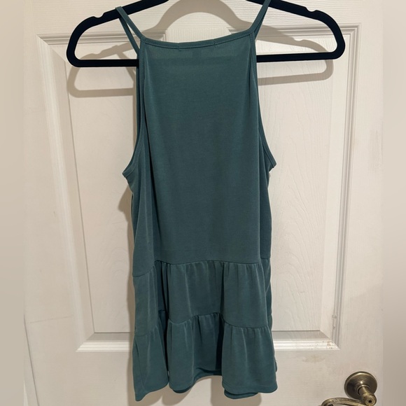 Women’s Sage Sleeveless Baby Doll Top, Small, Green Envelope, Women’s Clothes - Picture 7 of 8